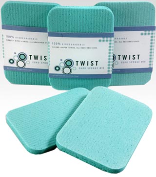 The packaging from these biodegradable sponges can be used to make a birdfeeder ($22)